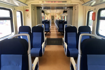 Seats on the Nis-Dimitrovgrad train