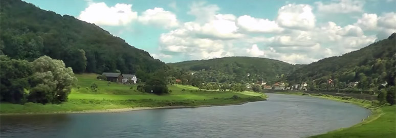 Scenery along the river Elbe