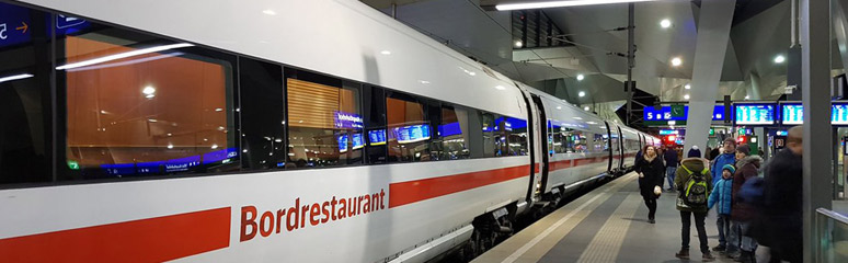 Berlin to Vienna ICE train