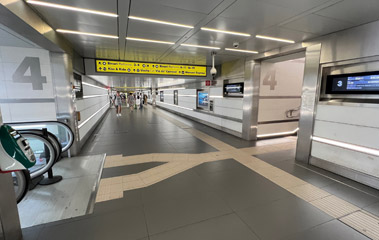Bologna Centrale high-speed train underground platforms