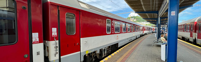 Intercity train from Bratislava to Poprad Tatry & Kosice, at Bratislava