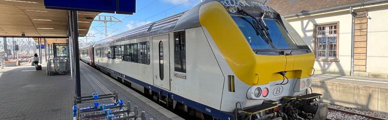 Belgian intercity train from Brussels to Luxembourg
