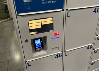 Brussels Midi left luggage lockers control panel