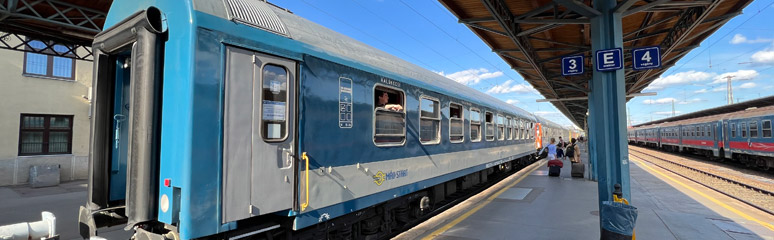 The sleeping-car of the Budapest to Brasov train Corona