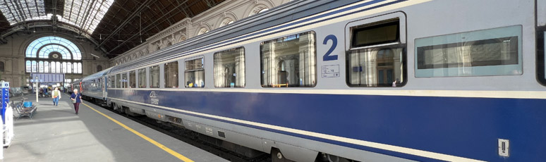 The daytime train Traianus from Budapest to Bucharest