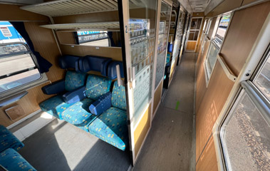 1st class compartment on the Budapest to Ljubljana train Citadella
