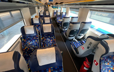 2nd class seats in the Hungarian air-conditioned car