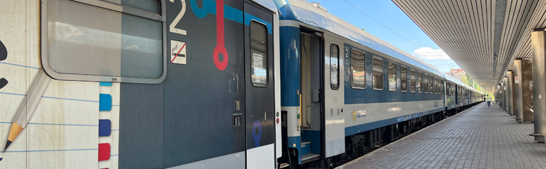 Intercity train Agram from Budapest to Zagreb