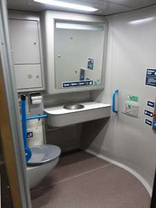 Wheelchair-accessible toilet on the Caledonian Sleeper