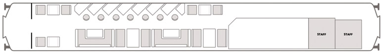 Caledonian Sleeper club car layout
