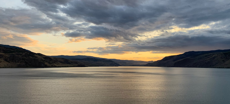 Sunset over Kamloops Lake