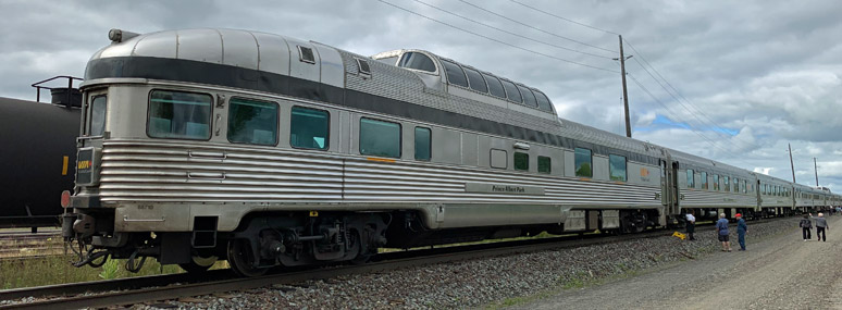 The rear of the Canadian, stopped at Sioux Lookout