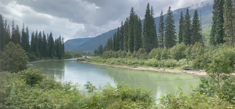 Scenery from the train along the North Thompson River