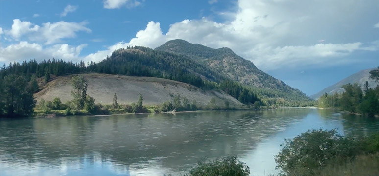 Scenery from the train along the North Thompson River