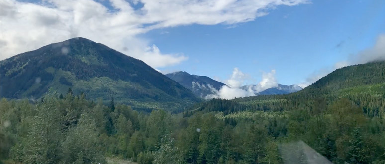 Scenery from the train in the Rockies