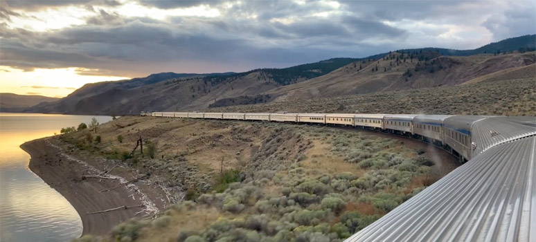 The Canadian on the shore of Kamloops Lake