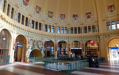 Inside Prague Hlavni station