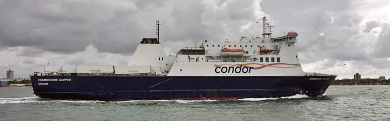 The ferry Commodore Clipper to Jersey & Guernsey