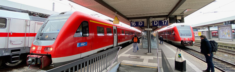 The regional train from Cheb, arrived at Nuremberg