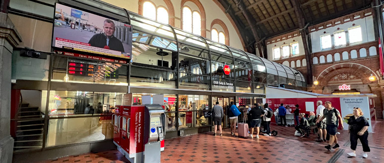 Copenhagen station ticket office