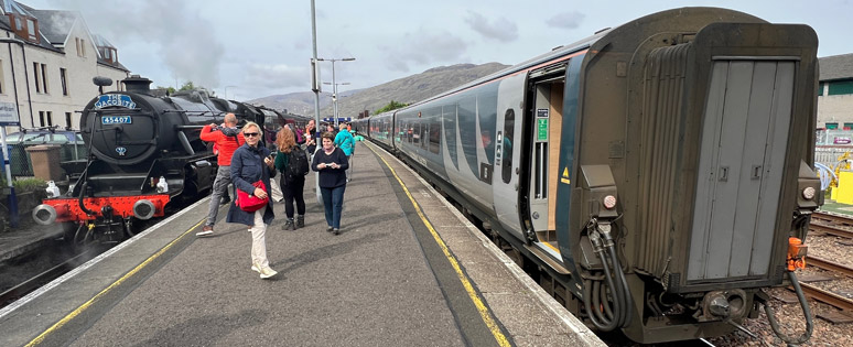 The sleeper from London arrived at Fort William