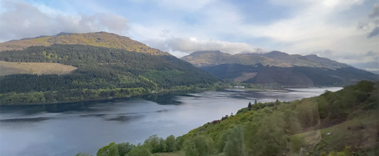 The train passes Loch Long