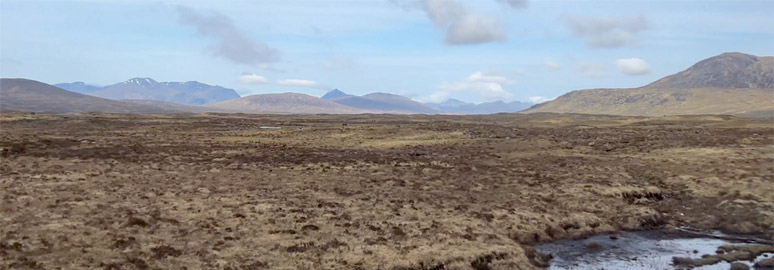 Rannoch Moor and distant mountains