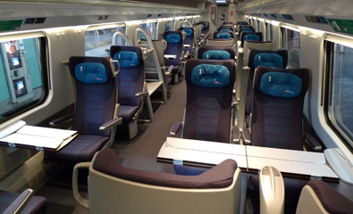 1st class seats on an ETR610 train