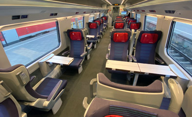 1st class seats on a Zurich-Munich train