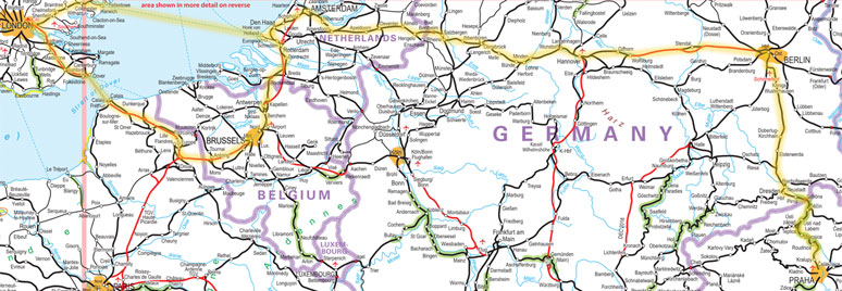 European Sleeper train route map