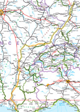 Frankfurt to Marseille train route map