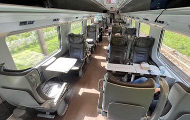 Frecciargento train 1st class seats