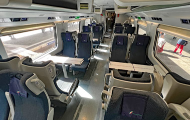 Frecciargento train 2nd class seats