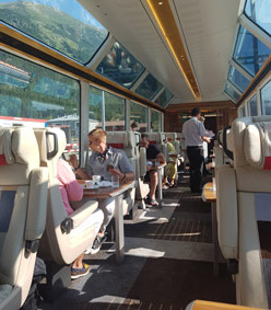 Excellence class on the Glacier Express