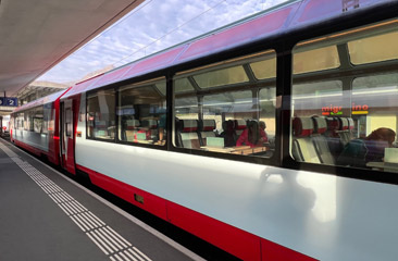 The Glacier Express at St Moritz