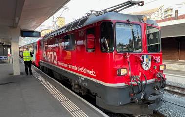 Glacier Express RhB locomotive