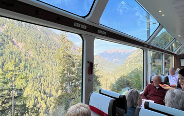 View from panorama car on Glacier Express