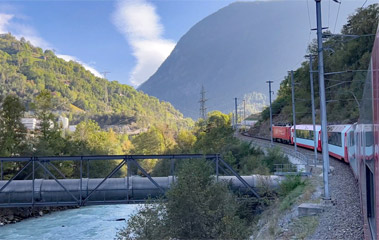 Glacier Express in the Mattertal Valley