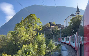 Glacier Express in the Mattertal Valley