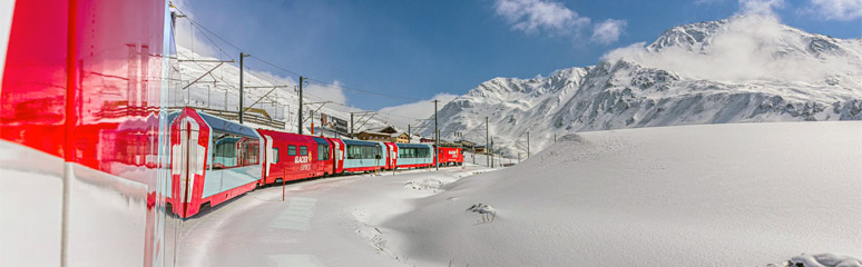 Glacier Express in winter