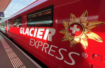 The Glacier Express train