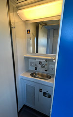 Washroom in the couchette car