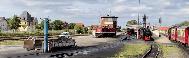 Passing Wernigerode depot