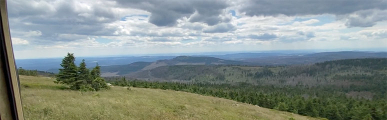 View from the train climbing the Brocken