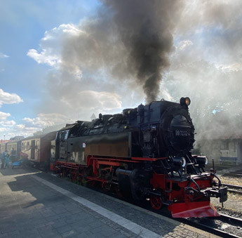 Harz Railway steam locomotive smokin'