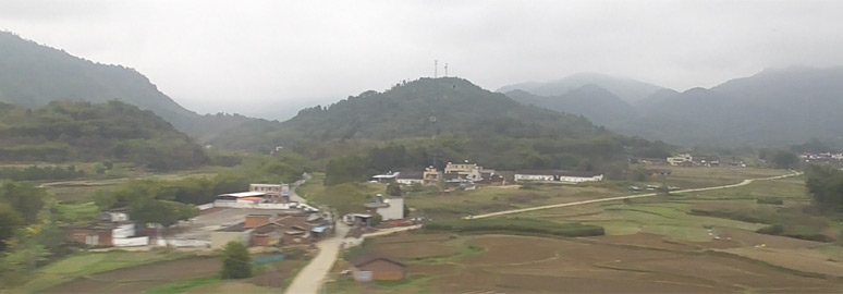 Rural scenery from the Hong Kong to Beijing train