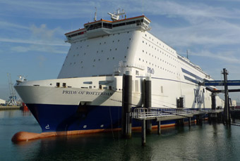 The P&O Ferries Hull to Rotterdam ferry