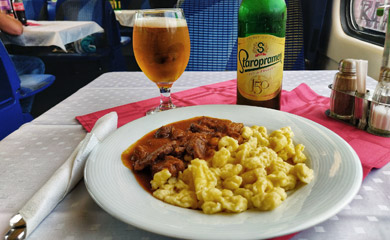 2nd class seats on the EuroCity train Hungaria Berlin-Budapest