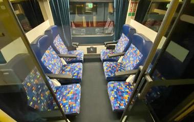 2nd class compartment on a Hungarian EuroCity train