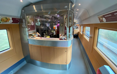 Cafe-bar on a class 407 ICE3